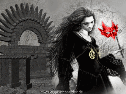 Gif animé gothique femme